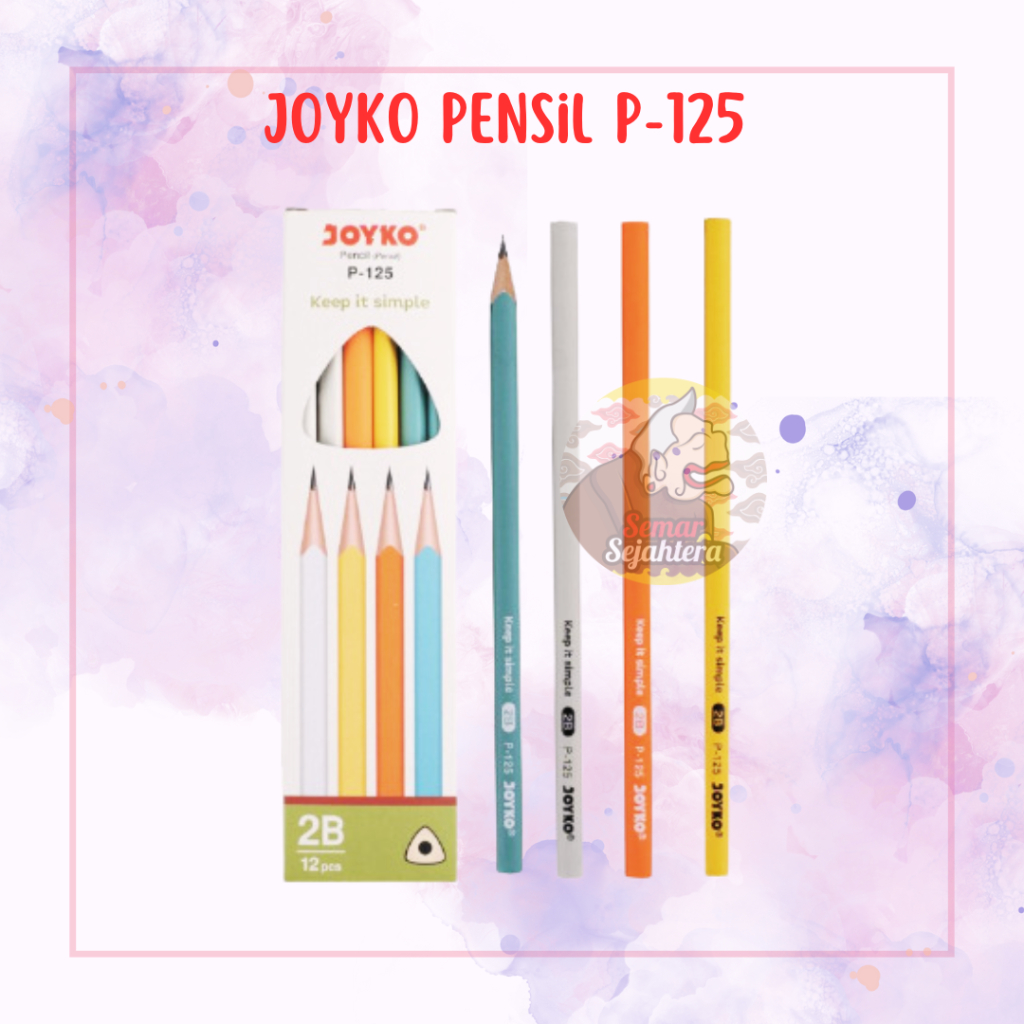 [แพ็ค] JOYKO P-125 UNIQUE TRIANGLE 2B PENCIL