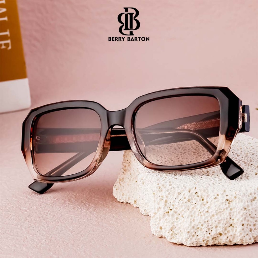 Berrybarton แว่นกันแดด Anti UV400 รุ่นสี่เหลี่ยม สไตล์เกาหลี อินเทรนด์ แฟชั่น FY 99219