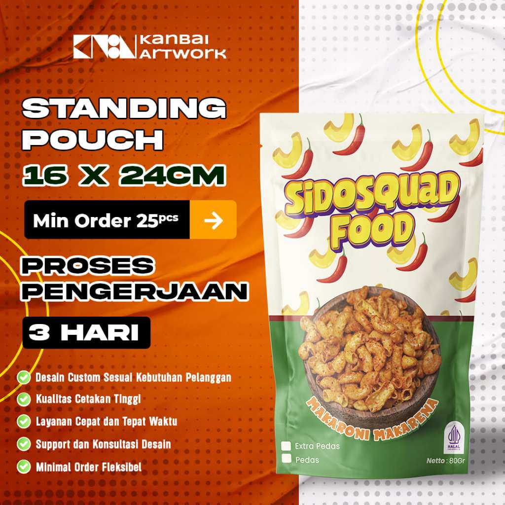 25 ชิ้น - ถุงยืนบรรจุภัณฑ์อาหาร 16x24 ซม