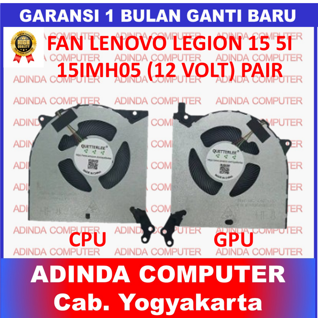 พัดลม Lenovo Legion 5 5I 15IMH05 5-15ARH05 R7000P 12 โวลต์ PAIR