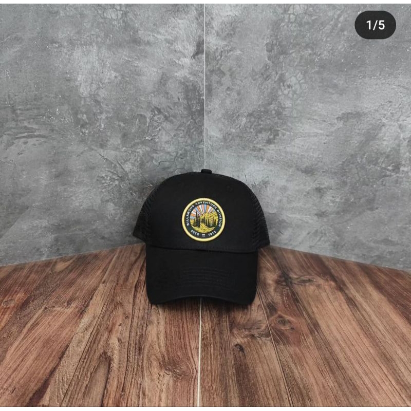 Bill∆ b0ng หมวกเบสบอล Adventure Black Trucker