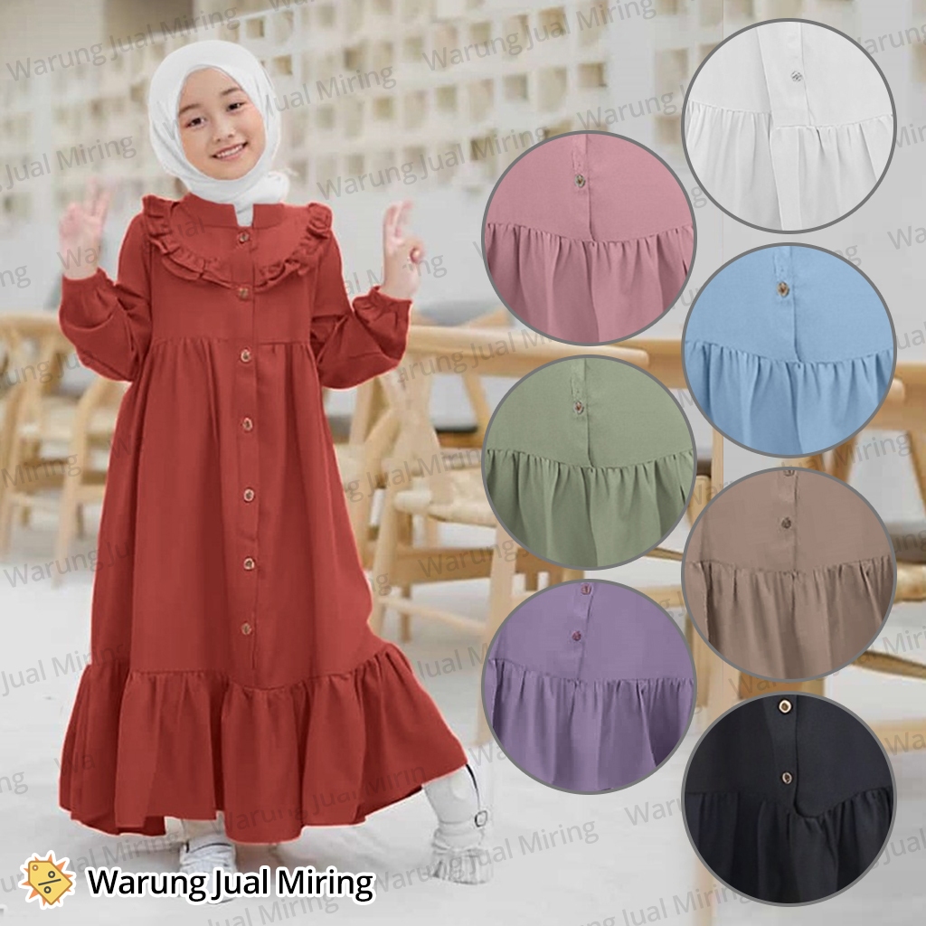 HITAM PUTIH Crinkle มุสลิมสาว Gamis เสื้อผ้าสไตล์เกาหลีสีขาวสีดํา Teracotta สีชมพูเด็กทุกวันสาววัยรุ่นชุดธรรมดาสีพรีเมี่ยม Manasik Eid Luxury Party Airflow วัสดุล่าสุดรุ่น 2025 ชุดอายุ 2 ปี 4 ปี 5 ปี 6 7 8 9 10 11 12