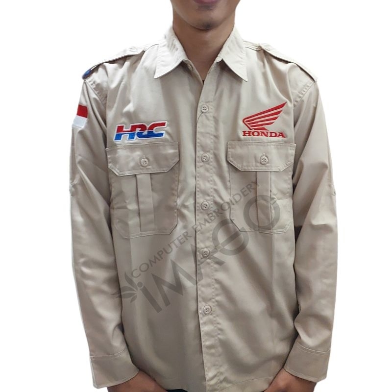 KEMEJA เสื้อ Honda HRC HRC เสื้อเชิ้ตแขนยาว Honda