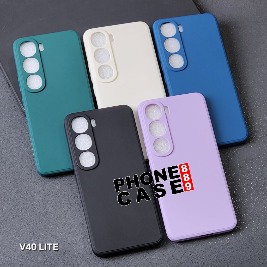 VIVO V40 LITE CASE MACAROON SQUARE LIQUID EDGE SOFT CASE VIVO V40 LITE