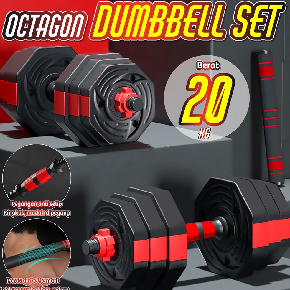 พร้อมส่ง HTD SPORT Dumbell Barbell set 2Kg PVC Weightlifting Sports Equipment QUC