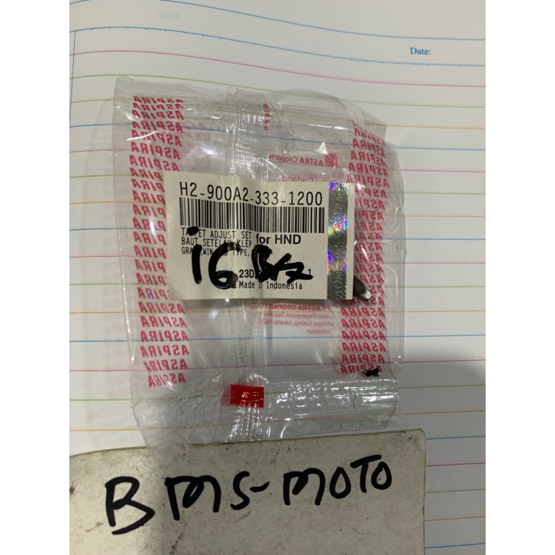 ASPIRA H2-900A2-333-1200 วาล์วเสริม BOLT / GRAND, WIN ADJUSTER TAPPET