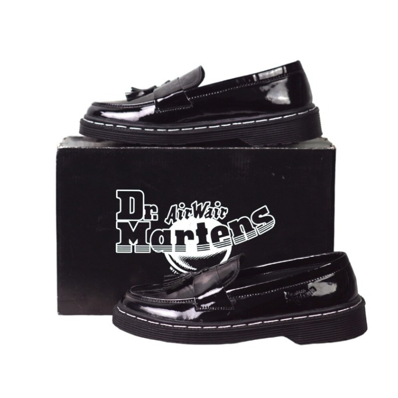 / PREMIUM MATERIAL / NEW DOKMART รองเท้า PANTOPEL สําหรับผู้ชายและผู้หญิง / DR.MARTENS GLOSSY LOAFER