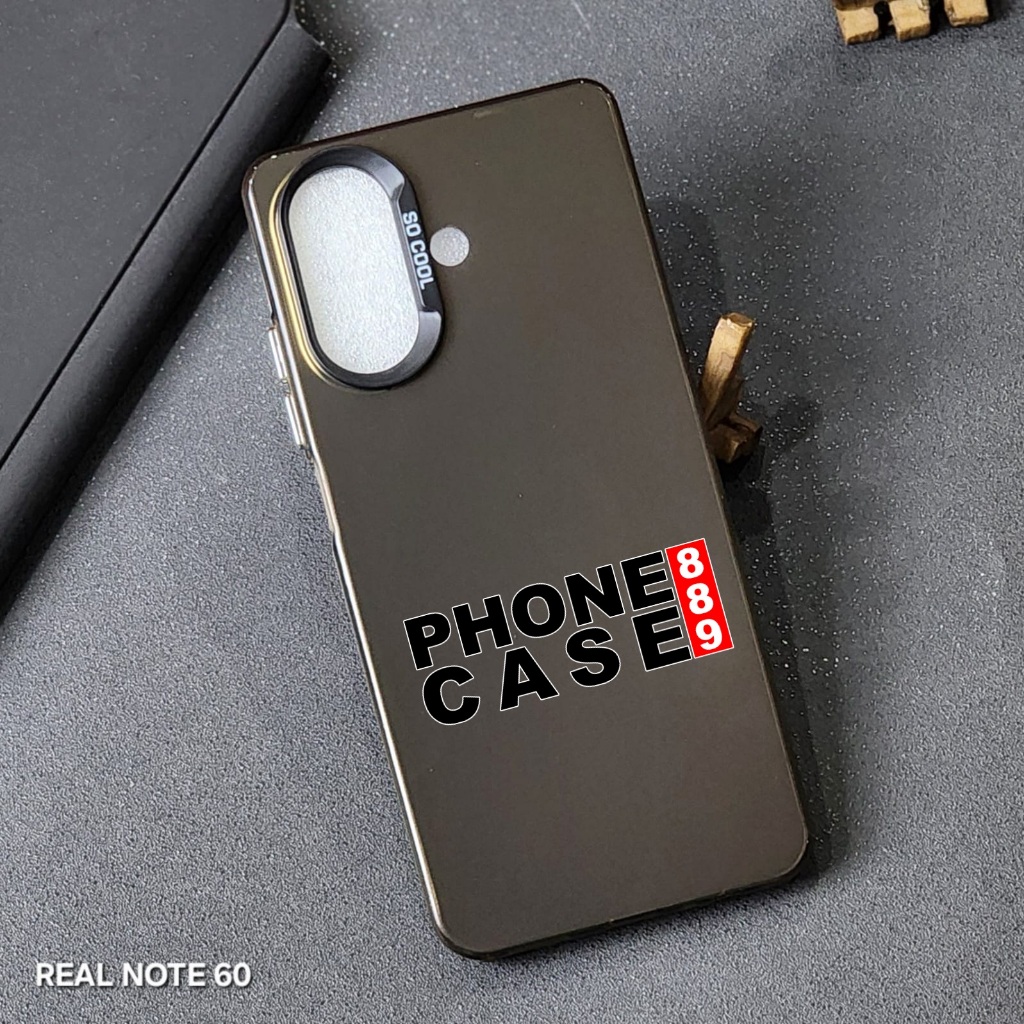 REALME NOTE 60X REALME NOTE 60 CASE IMD BLACK PLATE HOLOGRAM CASE SOCOOL BLACK REALME NOTE 60X REALM