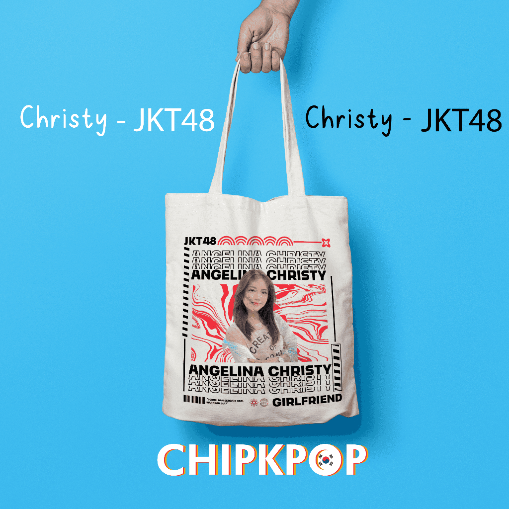 [ CHRISTY SET PACKAGE] [JKT48] I OSHI CHRISTY JKT 48 FANMADE TOTEBAG I JKT 48 OSHI CHRISTY I CHRISTY