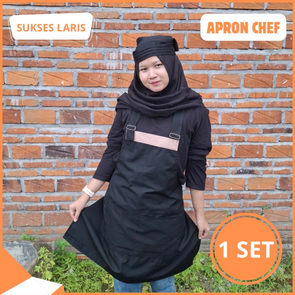 CHEF APRON 1 ชุด | APRON ของเชฟ | คาเฟ่ปรินท์