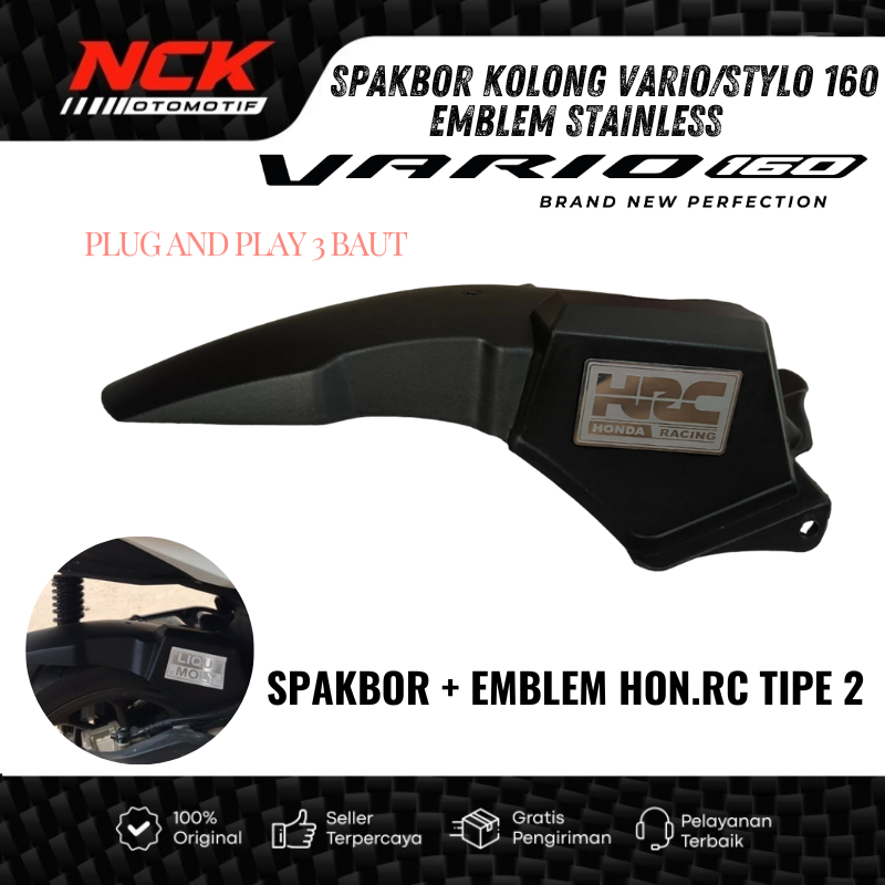 UNDERFRONT FENDER VARIO 160 STYLO 160 ABS CBS 2022 2023 2024 + สแตนเลส EMBLEM
