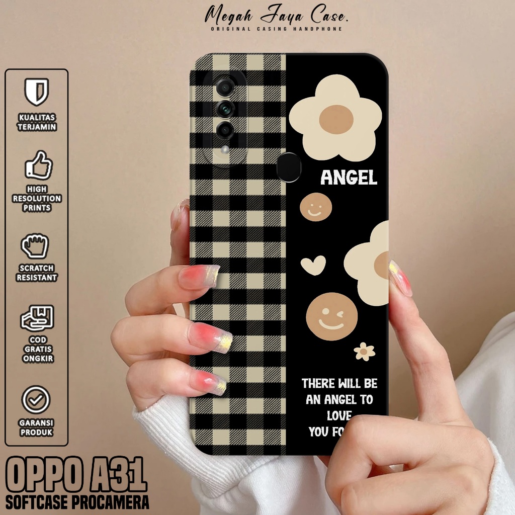 Softcase Hp Oppo A31 - เคส Oppo A31 Flower Motif - Casing Oppo A31 - Silicone Hp Protector - เคส Hp 