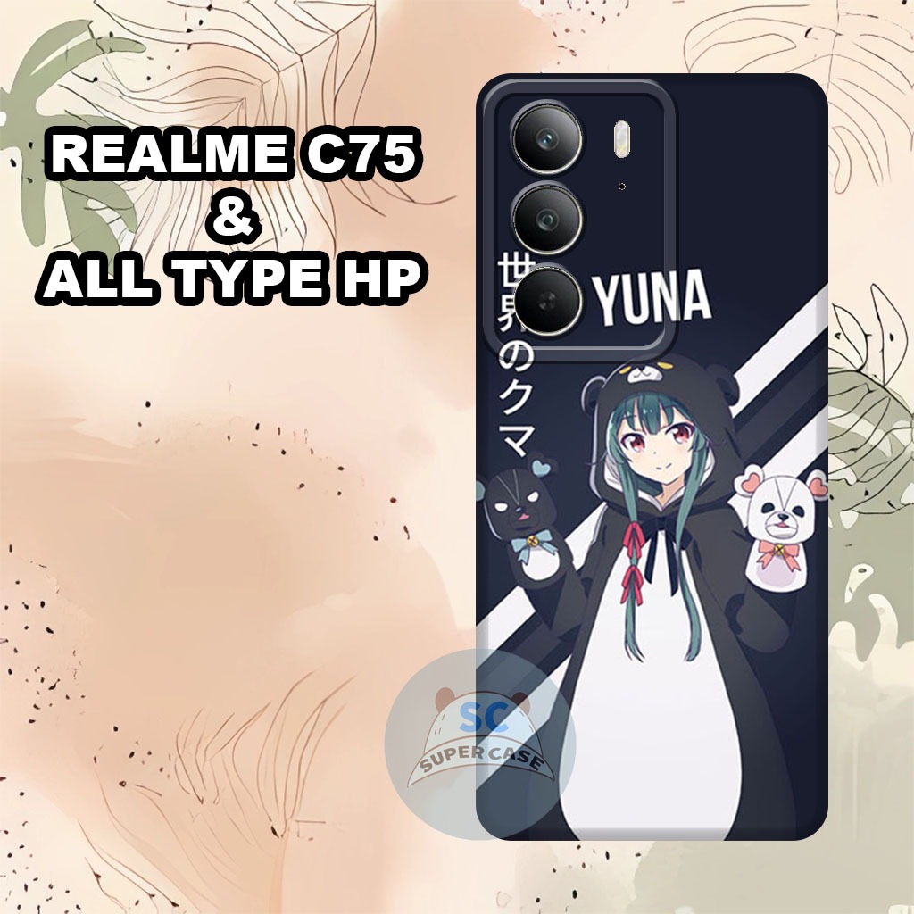 เคสโทรศัพท์ HP Q5 สําหรับ REALME C75 ใหม่ล่าสุด 2024 | สาว MOTIF | ปลอกยางยืดหยุ่น