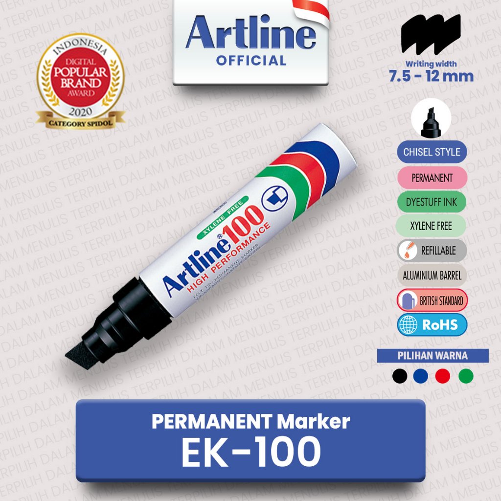 (LIVE) ARTLINE EK-100 ปากกามาร์กเกอร์ถาวร/ หมึกเติม ESK-20