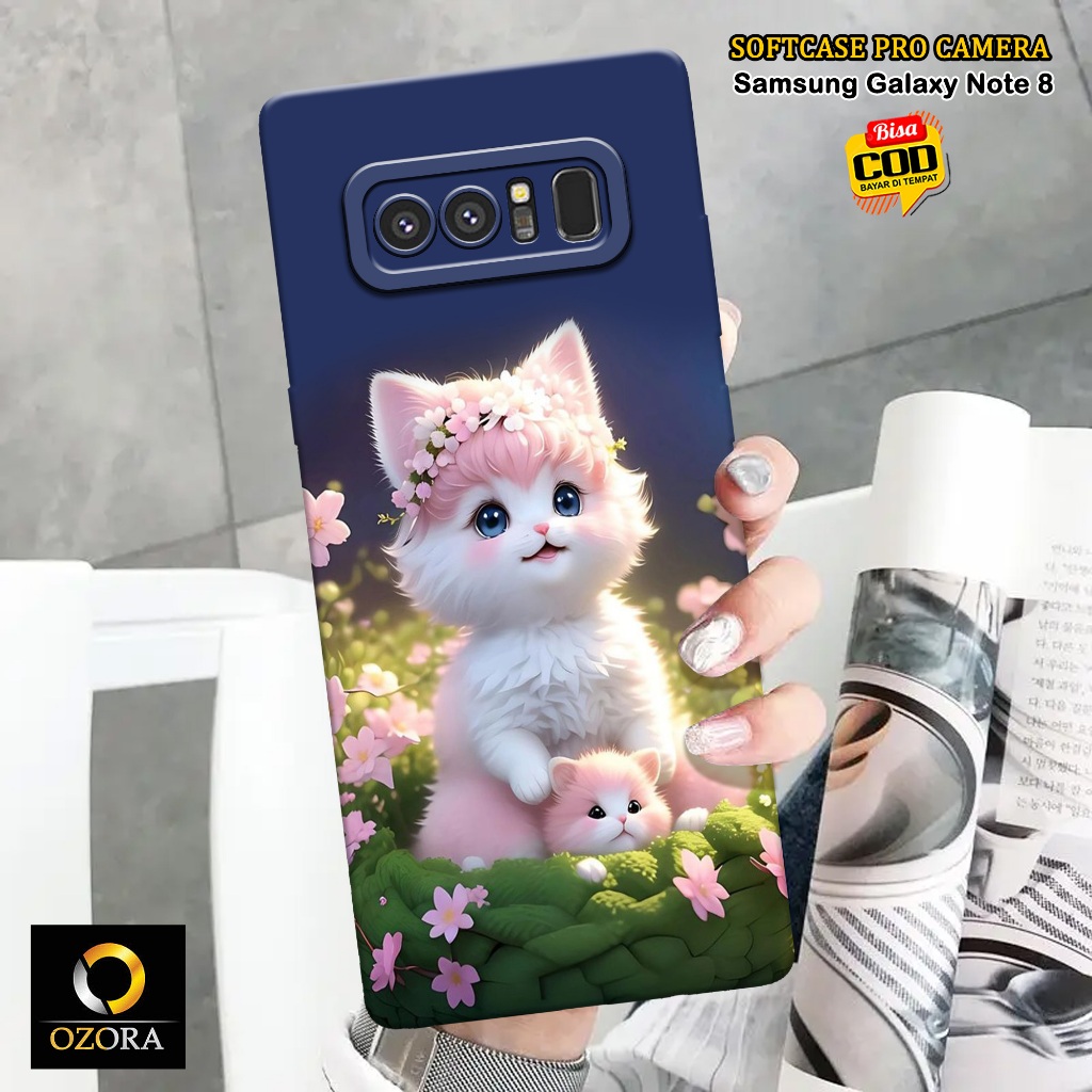 HP Samsung Galaxy Note 8 Pro Camera Softcase - OZORA - Cat Case - Samsung Galaxy Note 8 Phone Case -