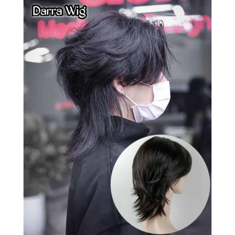 MENS WIG, ผม WIG สําหรับผู้ใหญ่, สไตล์ MULLET