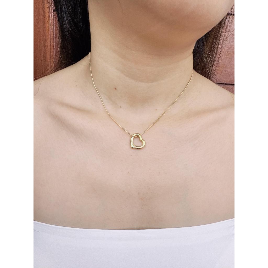 Love Big สร้อยคอไทเทเนียมผู้หญิงป้องกันสนิม 18k Gold / สร้อยคอแฟชั่นเกาหลี KLB01G