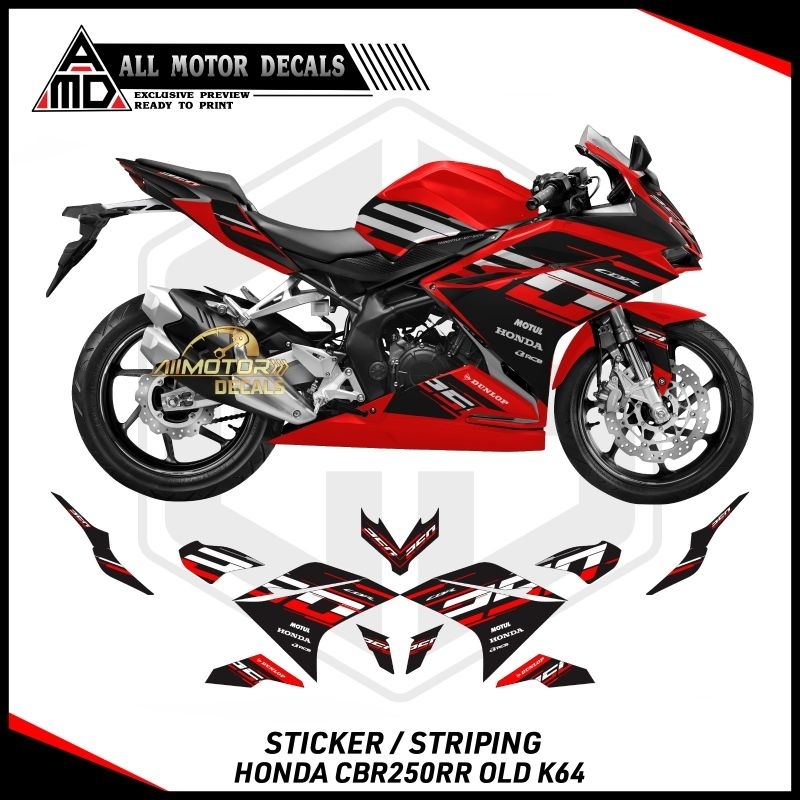 HONDA CBR 250RR OLD STRIPING CUSTOM GRAPHIC 250 / CBR250RR สติ๊กเกอร์ / OLD CBR 250RR รถจักรยานยนต์ 