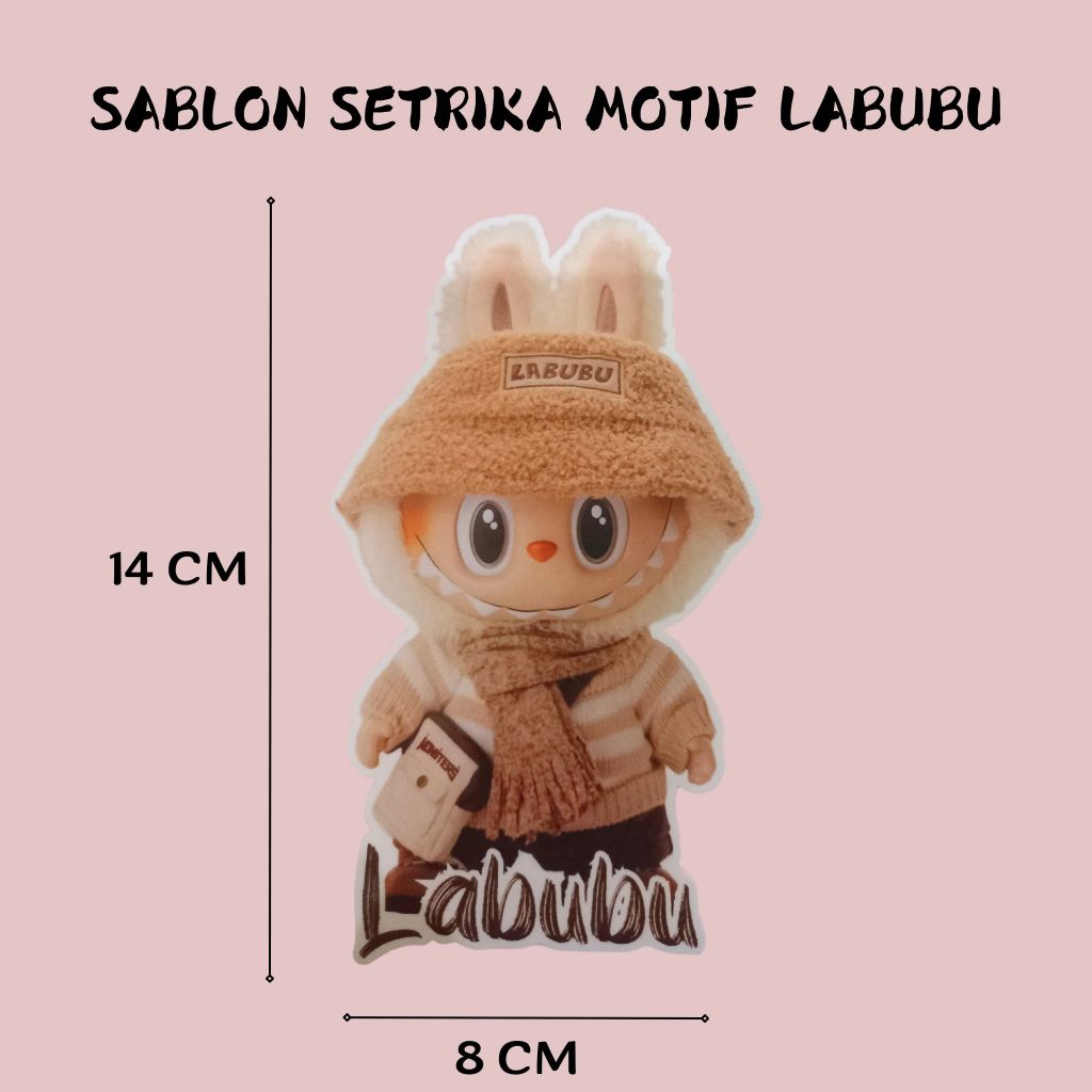 Iron-on Screen Printing DFT Screen Printing Labubu Motif Screen Printing ขนาด 8cm*14cm