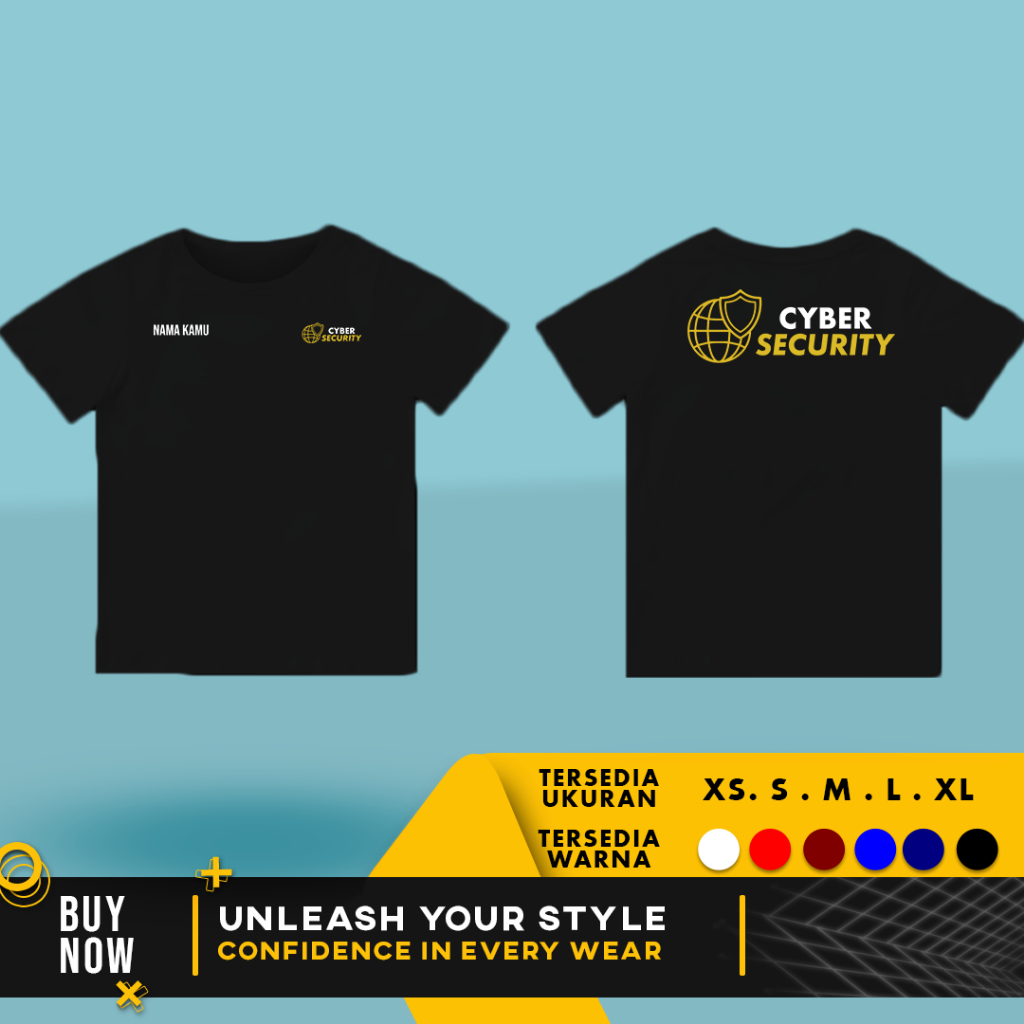 เสื้อยืดเด็ก Cyber Security ฟรีเขียนชื่อของคุณ | สําลีหวี 30s