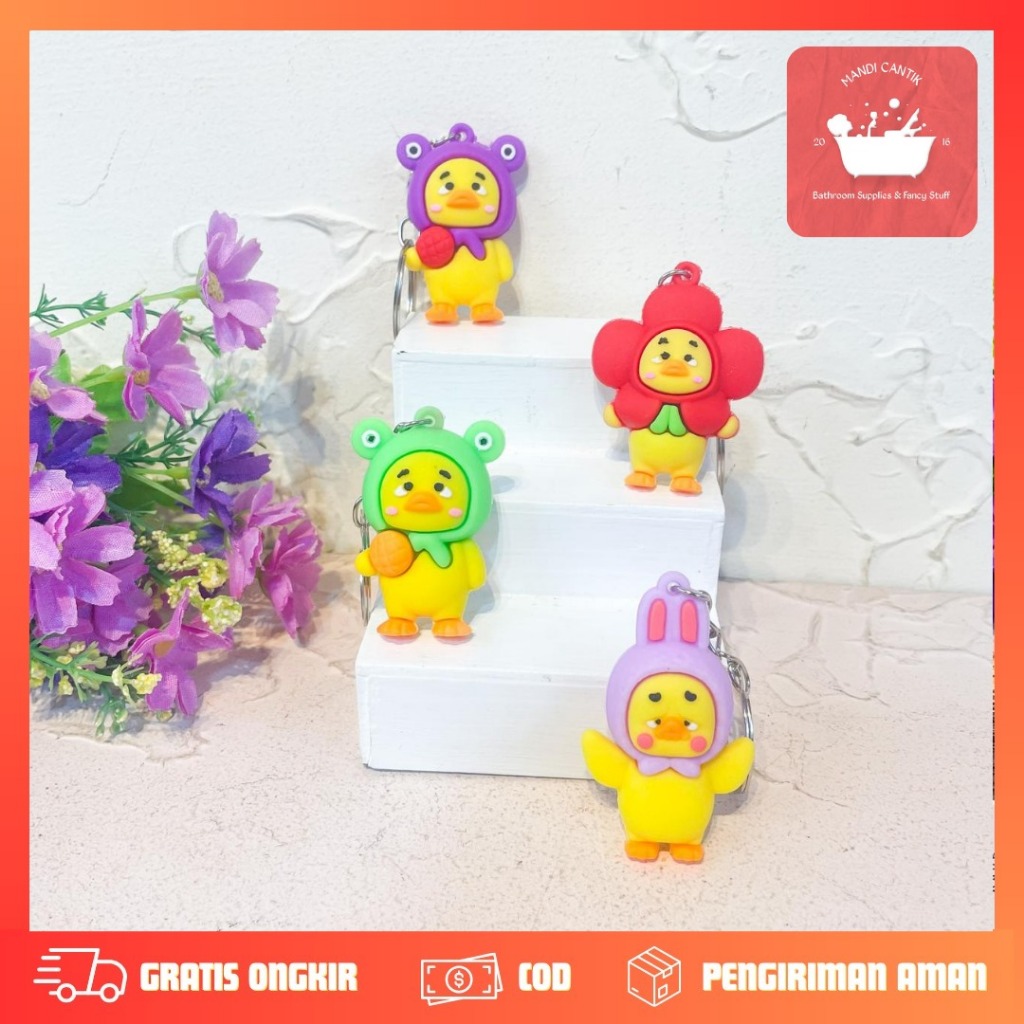GANTUNGAN Upset Duck GK-1775 พวงกุญแจยาง / พวงกุญแจเป็ดยาง / พวงกุญแจเป็ด Upset / เป็ด Bagcharm upse