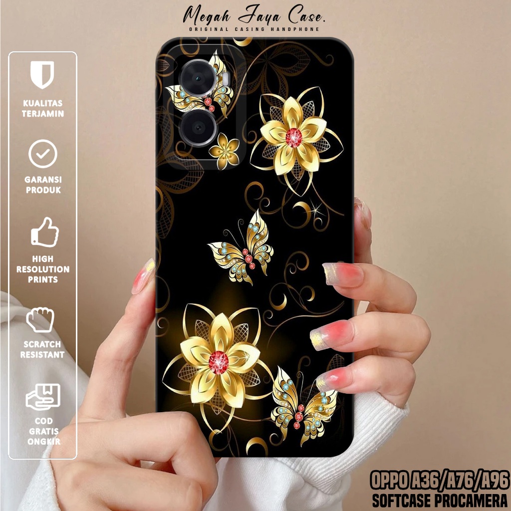 เคสโทรศัพท์ OPPO A36 / A76 / A96 - OPPO A76 / A96 / A36 Softcase KP Motif - เคสโทรศัพท์ OPPO A76 - เ