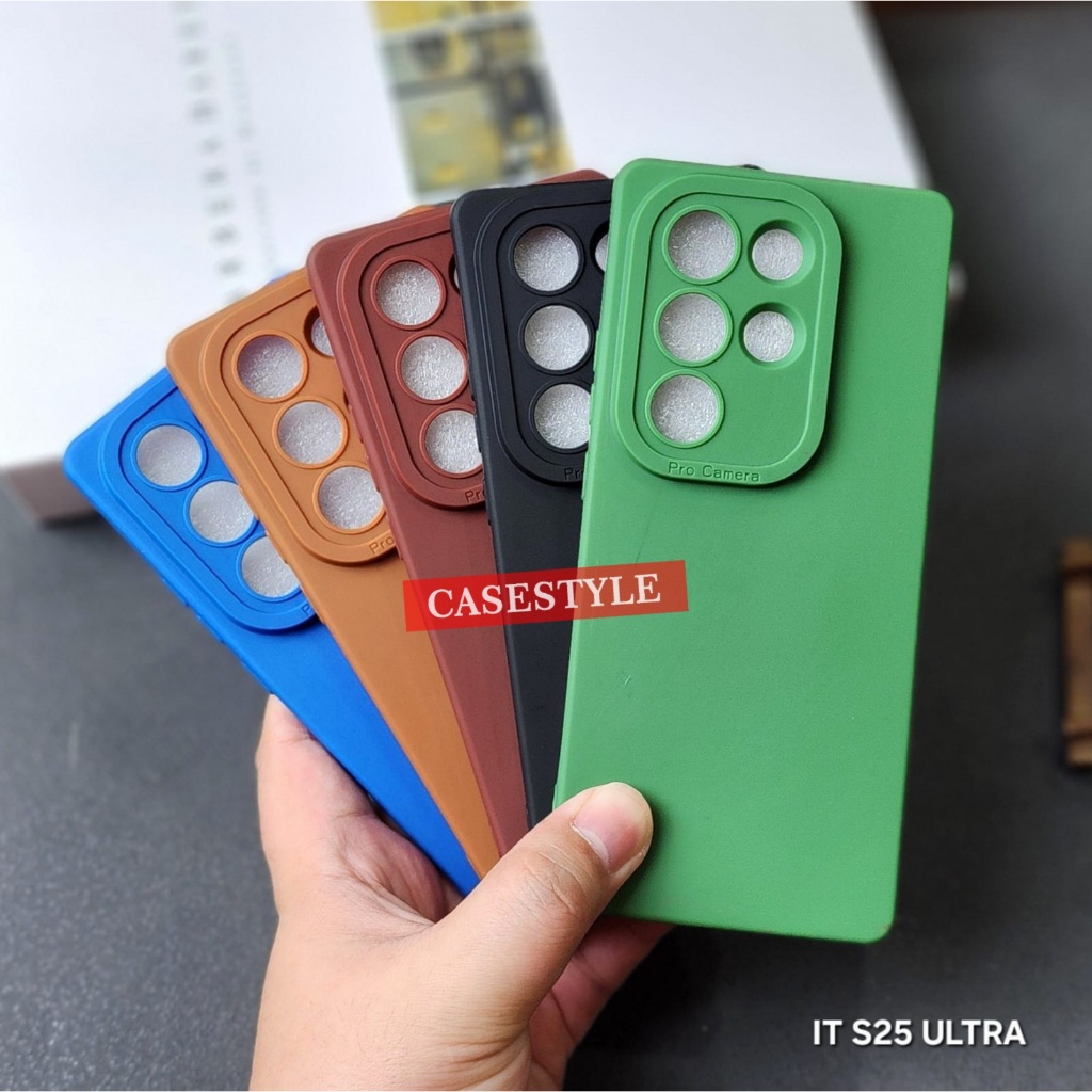 Case Itel S25 Itel S25 Ultra Case Pro Camera Protect Macaron Color Casing Itel S25 Itel S25 Ultra - 