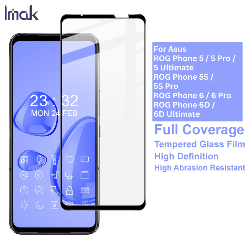 กระจกนิรภัย Asus ROG โทรศัพท์ 6/6 Pro/6D/6D Ultimate/5/5 Pro/5 Ultimate/5S/5S Pro IMAK Pro+ ตัวป้องก