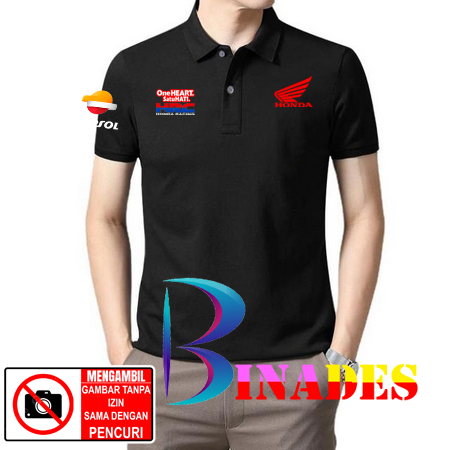 ขายเสื้อยืดคอปกโปโลสําหรับ Honda - one Heart - Repsol - HRC Honda Racing BINADES