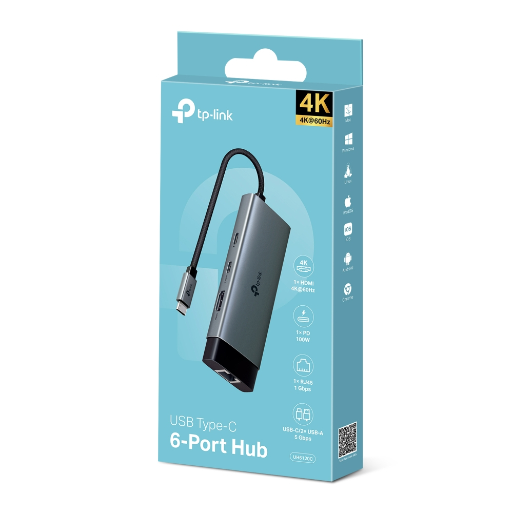 TP-Link UH6120C USB Type-C 6 in 1 Hub