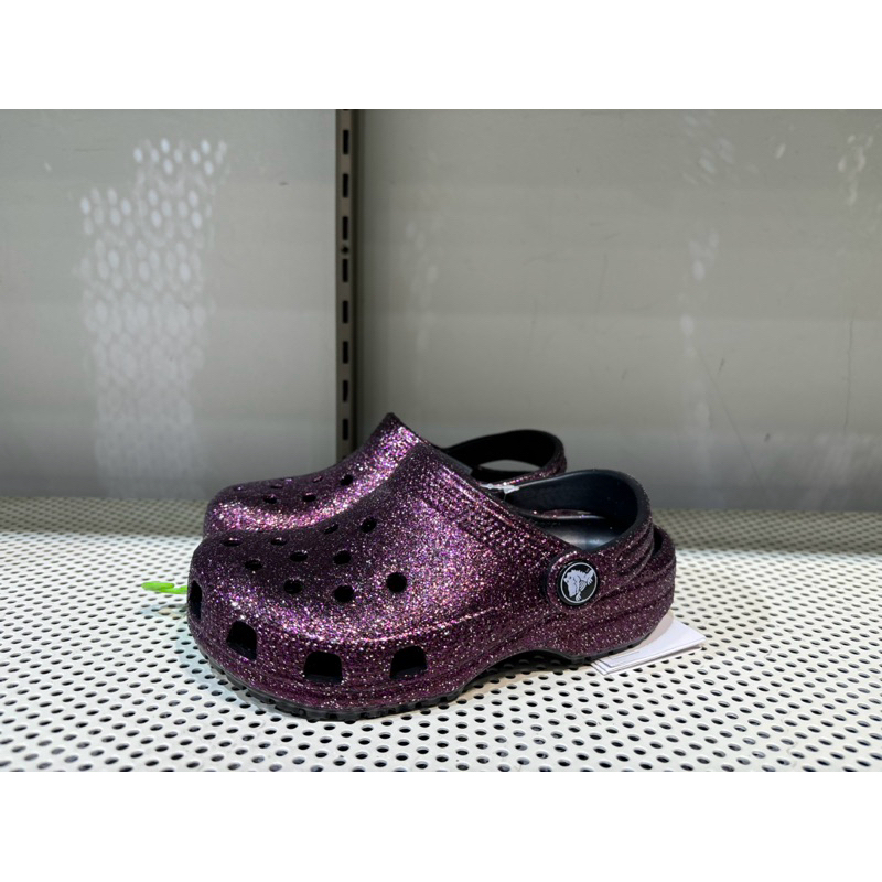 CROCS CLASSIC GLITTER DARK PURPLE ORIGINAL (ฟรี jibbitz+tote)