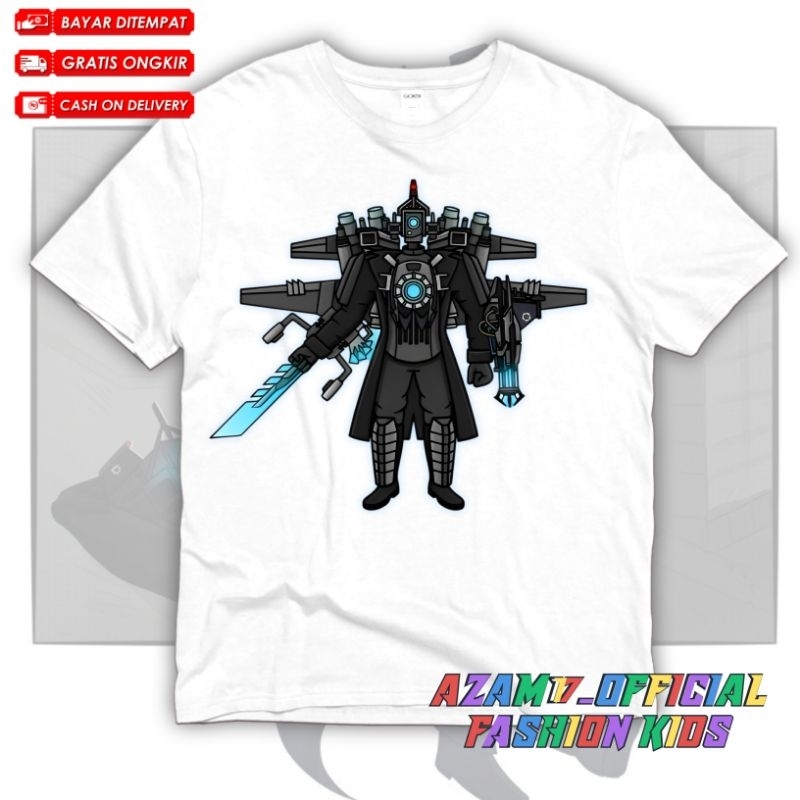 Titan Cameraman Super Upgrade Skibidi Toilet เสื้อยืดเด็กชื่อฟรี / Super Upgraded Titan Cameraman เส