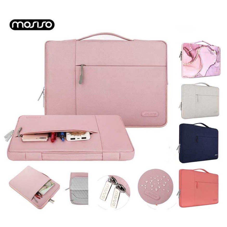 กระเป๋าแล็ปท็อปที่ดีที่สุด Macbook Air Pro M1 M2 Jijang Mosiso Handstrap กันกระแทกขนาด 13 14 15 16 น