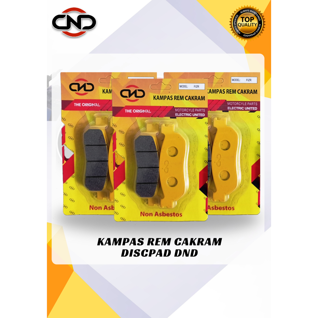 ผ้าดิสเบรค Beat Vario 110/125 Mio Sporty/J/M3 Jupiter Karisma Cb150r PCX Nmax Discpad DND