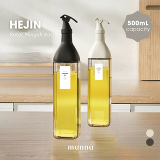 MANNA Hejin - Botol Minyak Kaca Free Sticker Botol Saos dan Kecap Anti Blepotan
