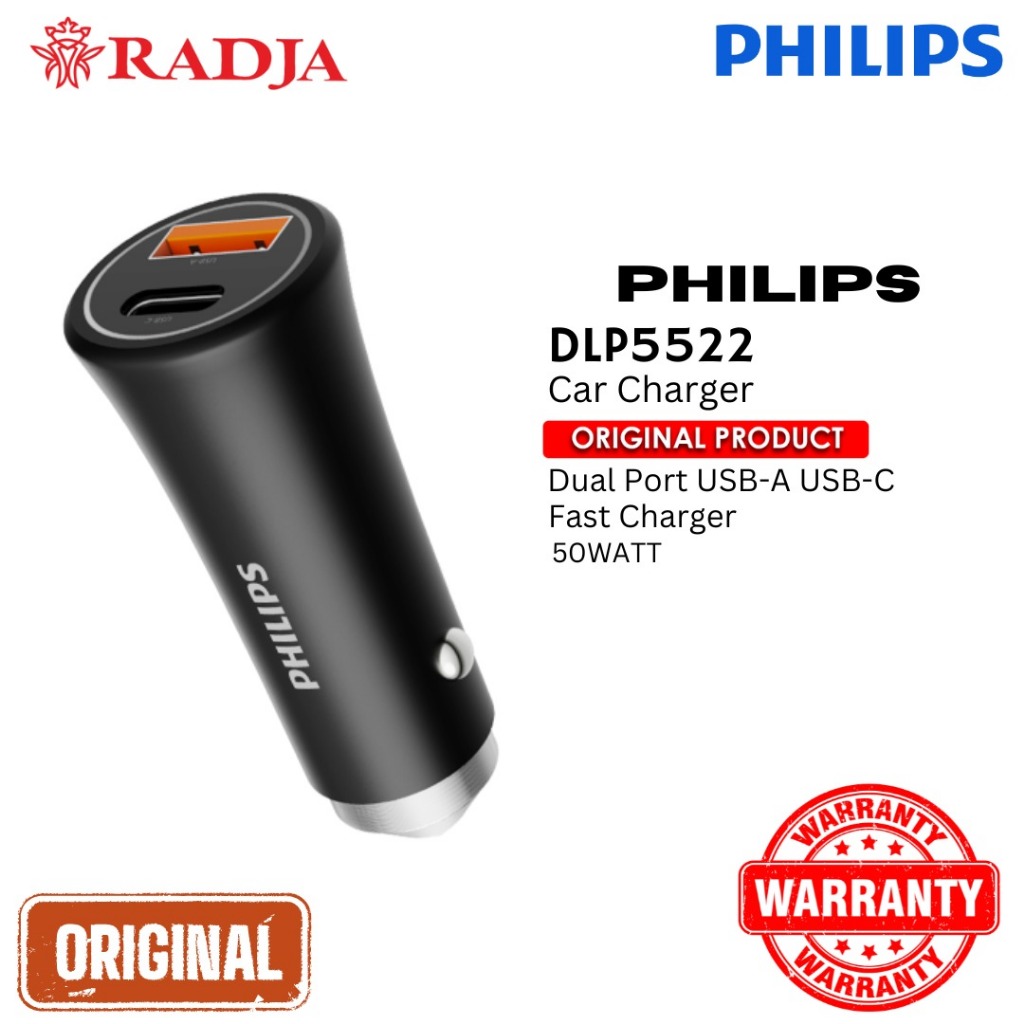 ที่ชาร์จในรถยนต์ Philips 50W DLP5522