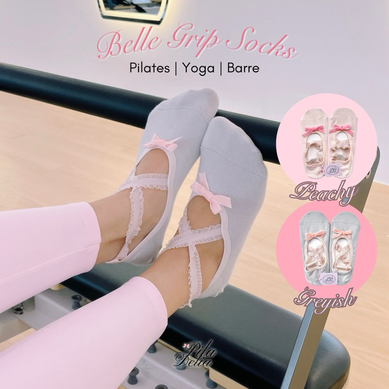 PILADELIA ถุงเท้าโยคะ Barre กันลื่นพิลาทิส | Belle Grip Socks พิลาทิส