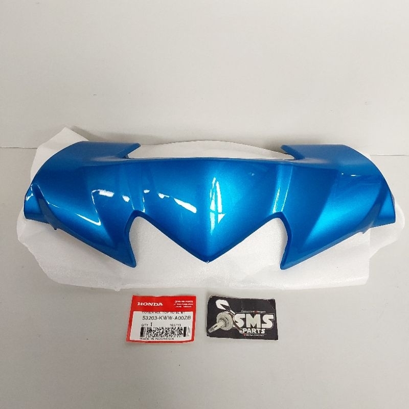 ฝาครอบมือจับด้านบน หมวก Visor Revo 110 Absolute Metallic Blue Original 53203 KWW A00ZB