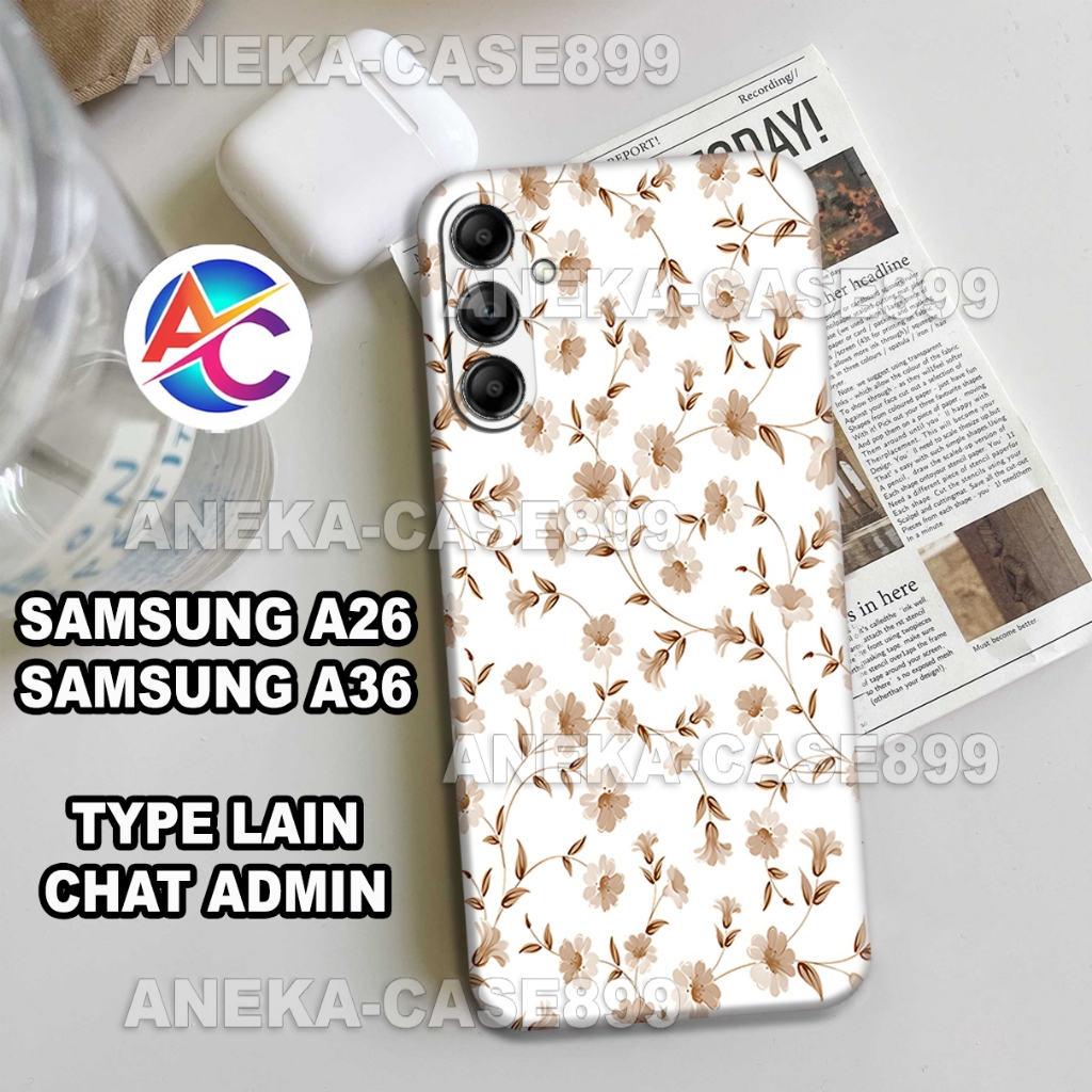 AC47/Softcase Procamera Samsung A26 - Samsung A36 และซิลิโคนลายดอกไม้ทุกประเภท