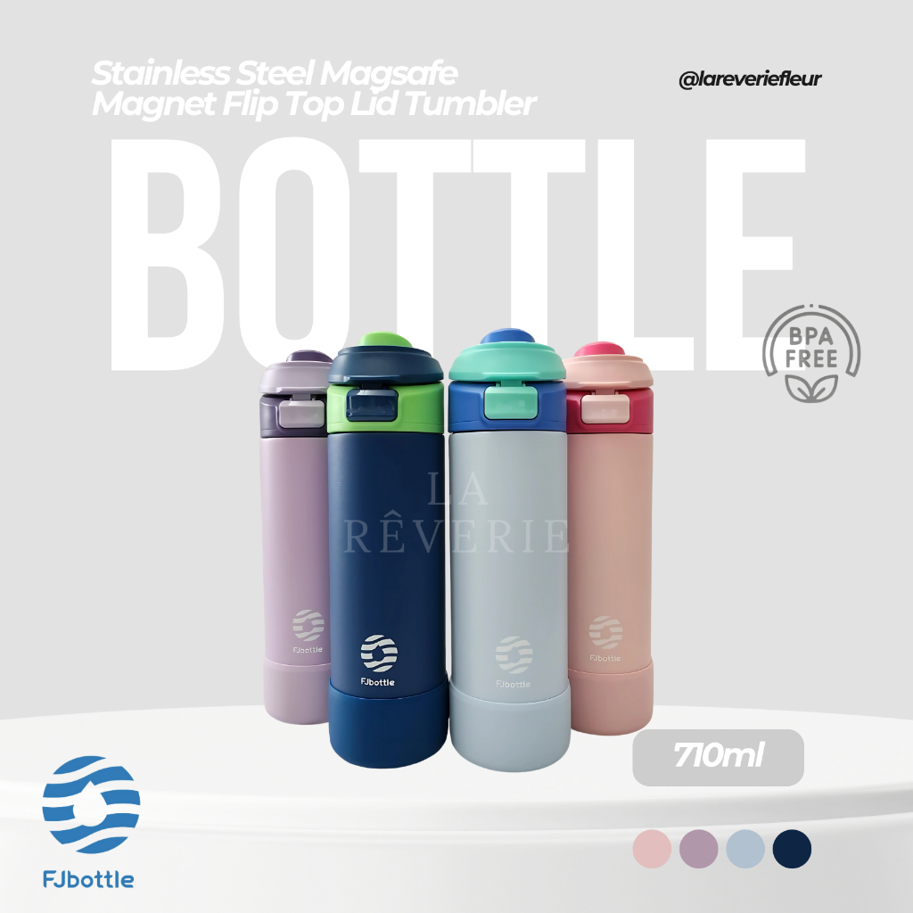 FJBOTTLE - 710ml สแตนเลสสตีล Magsafe แม่เหล็กพลิกฝาด้านบน Thermos SUS 304 ขวดดื่ม