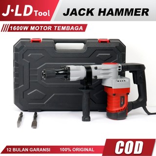 JLD Jack Hammer Drill Bor Bobok Beton Impact Demolition Mesin Bobok Tembok Listrik 100% Baru Asli Promo Chisel Bits Gratis