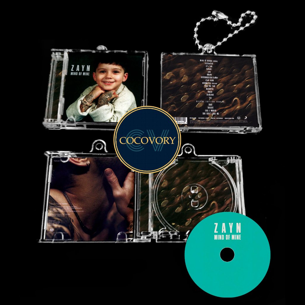 GANTUNGAN Zayn Malik Mini CD Album พวงกุญแจ NFC หนึ่งทิศทาง 1D Mind of Mine