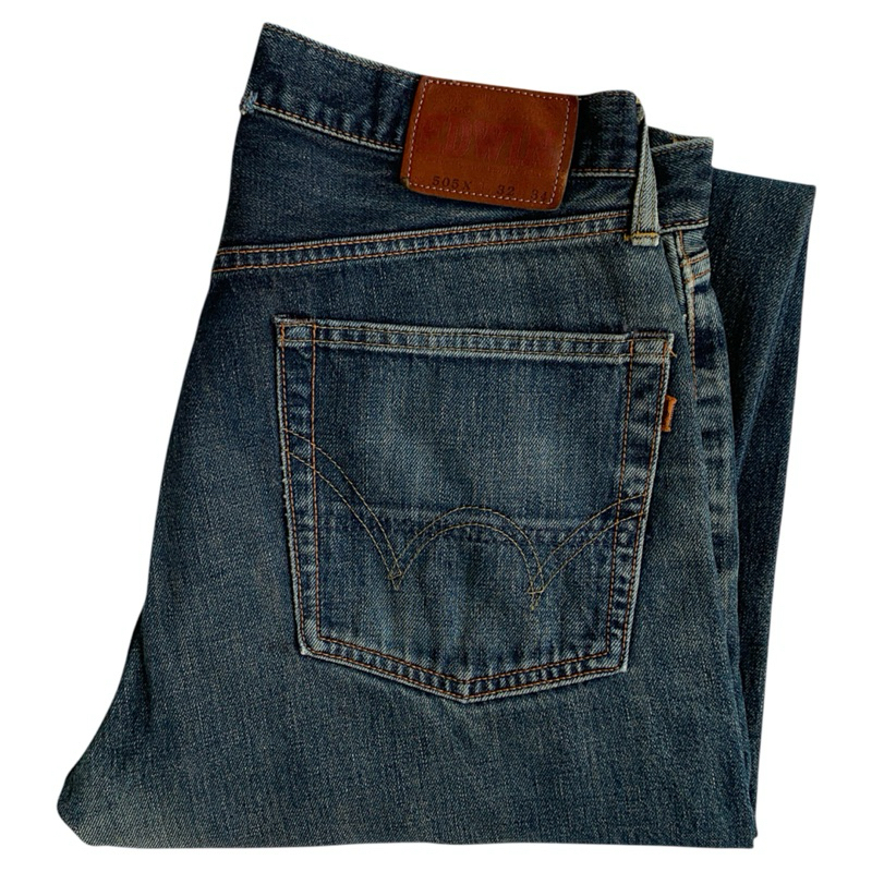 อ่าน DESCRIPTION Second Original กางเกงยีนส์ผู้ชายกางเกง Edwin 505x W33 L28 Selvedge Redline