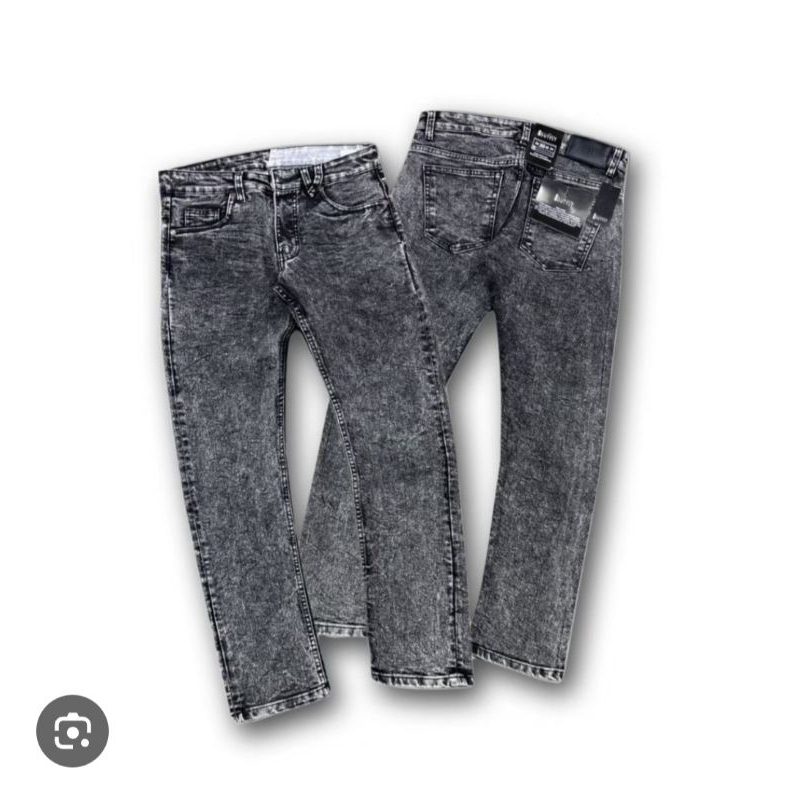 Slimfiit Sandwash Black Snow Acis กางเกง Softjeans สําหรับผู้ชาย 27-32