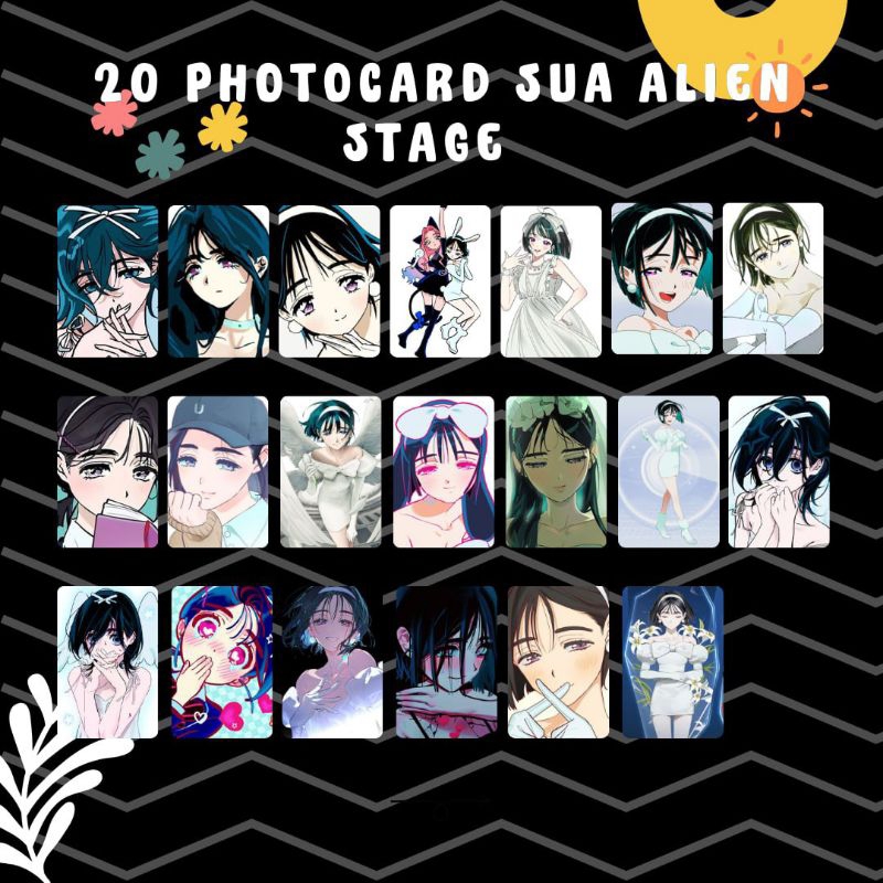 [20 ชิ้น] พิมพ์ลาย SUA ALIEN STAGE PHOTOCARD 2 ด้านข้าง