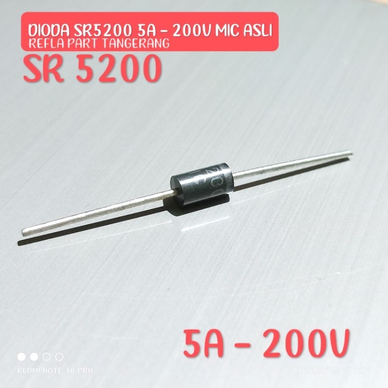 (1 ชิ้น) DIODE SR5200 SR 5200 PLANNING SB5200 SB5200 MBRD5200 DIODE 5200 5A/200V ไดโอด Schottky
