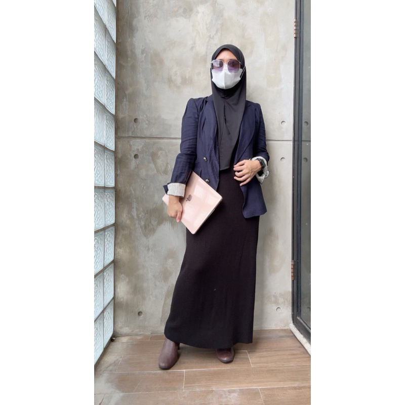 B108 Preloved Daily Blazer Navy Nice Cla*p