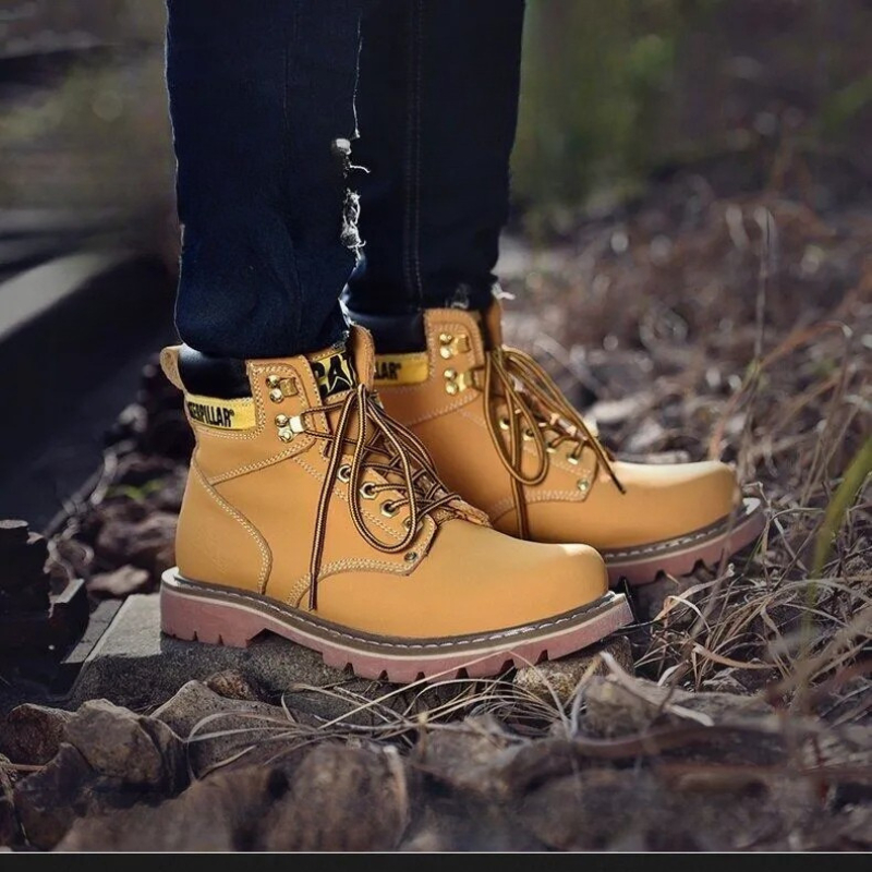 WAREHOUSE MENS SAFETY SHOES CATERPILLAR STEEL TOE BOOTS SEPTI BOOTS FOR Mens WORK TRACKING
