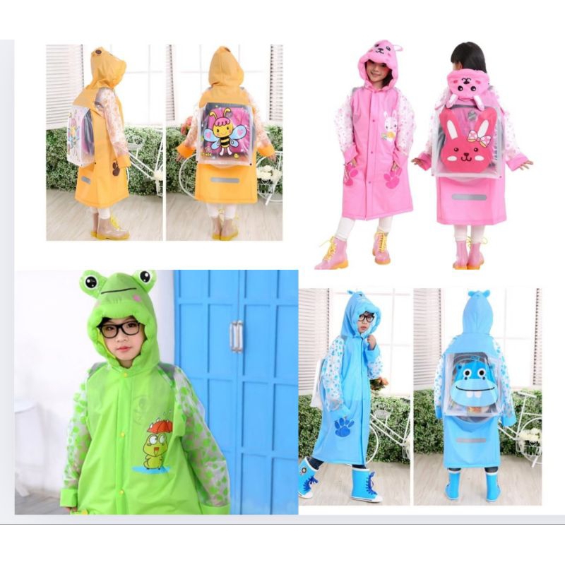 Frozen little pony hello Kitty Spiderman avenger เสื้อกันฝนเด็ก