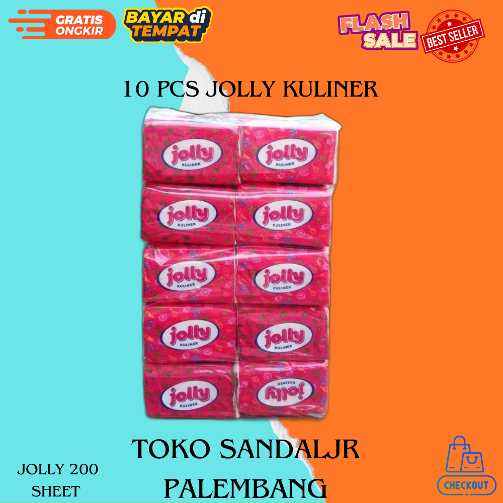 JOLLY TISSUE 10PACK POP UP// JOLLY POP UP 200 แผ่น มัลติแพ็ค